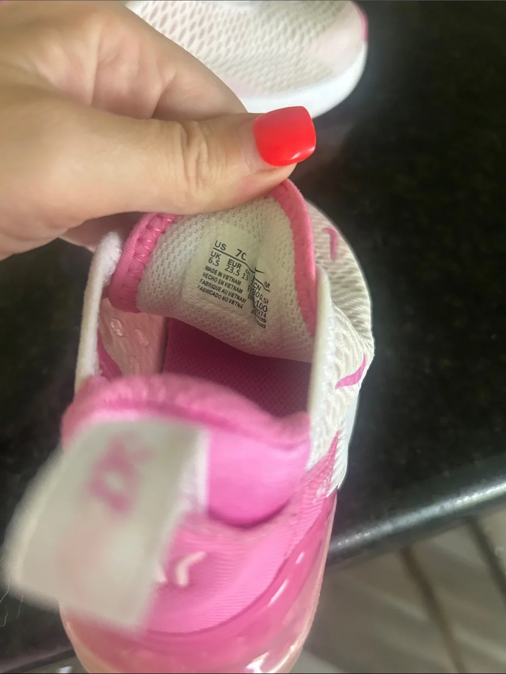 Nike Kids' Pink and White Air Max Slip-On Sneakers